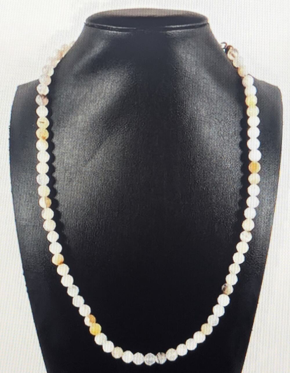 Vintage Jay King DTR Signed Agate Beaded Gemstone 925 Silver 20" Necklace 23.8g